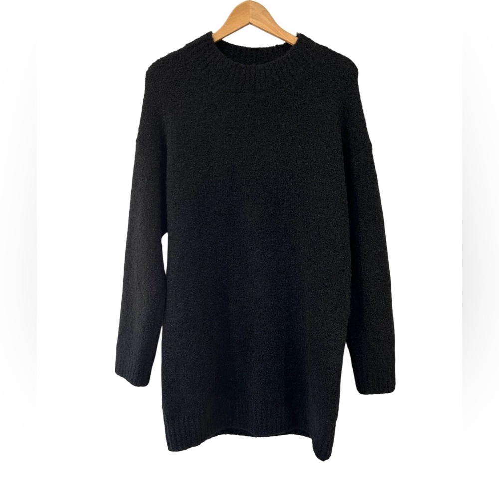 English Factory Black Long Sleeve Knit Sweater Dress